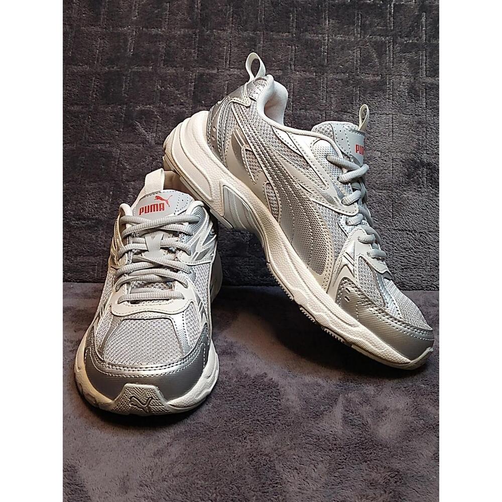 Puma Milenio Tech Athletic Sneaker Shoe Women's 8.5 Cool Light Vapor Gray Silver